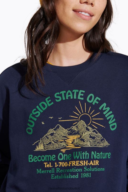 Merrell Outside State Of Mind Crew (JWF26634-353) Women LTPDN1153 Clothes Navy