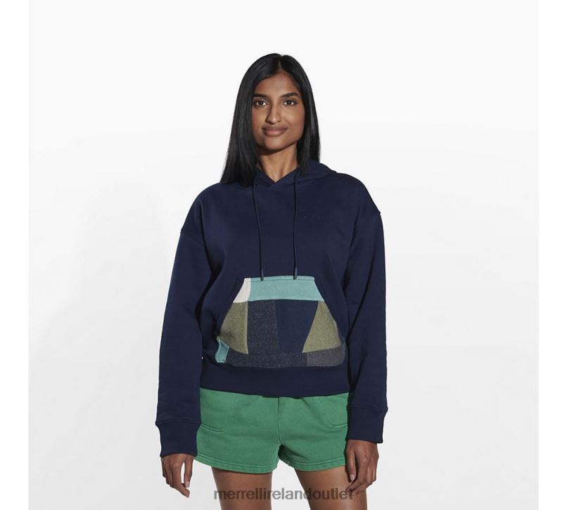 Merrell Scrap Pullover Hoody (JWS26642-353) Women LTPDN1240 Clothes Navy