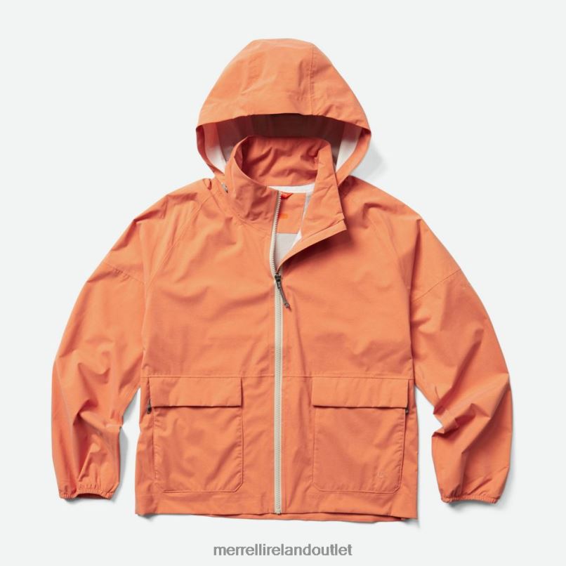 Merrell Alpine Packable Rain Shell (JWS26352-781) Women LTPDN1186 Clothes Sunbaked Heather
