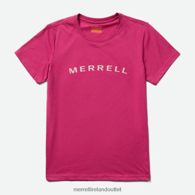 Merrell Wordmark Short Sleeve Tee (JWS26368-625) Women LTPDN1300 Clothes Cactus Flower