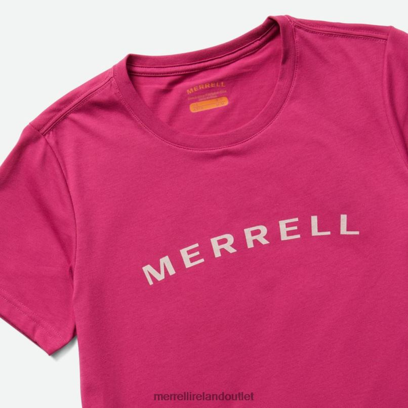 Merrell Wordmark Short Sleeve Tee (JWS26368-625) Women LTPDN1300 Clothes Cactus Flower