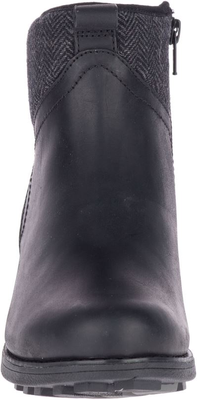 Merrell Chateau II Mid Pull Waterproof (J000886) Women LTPDN1151 Shoes Black/Charcoal