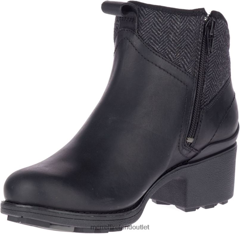 Merrell Chateau II Mid Pull Waterproof (J000886) Women LTPDN1151 Shoes Black/Charcoal