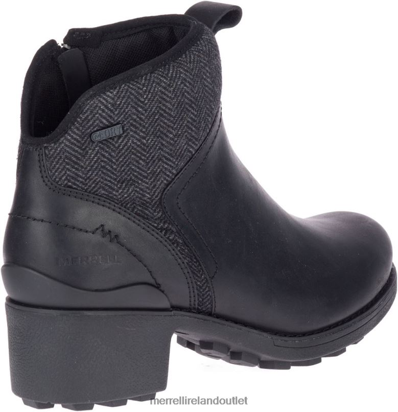 Merrell Chateau II Mid Pull Waterproof (J000886) Women LTPDN1151 Shoes Black/Charcoal