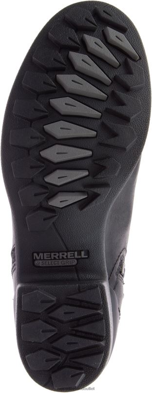 Merrell Chateau II Mid Pull Waterproof (J000886) Women LTPDN1151 Shoes Black/Charcoal